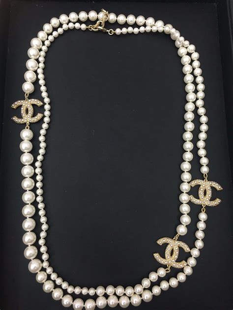 chanel pearl necklace celebrities|Chanel pearl necklaces for women.